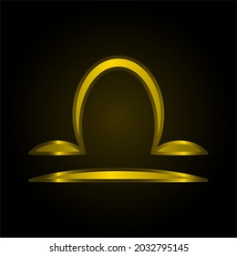 zodiac libra vector logo gold