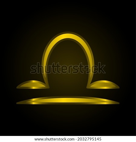 zodiac libra vector logo gold