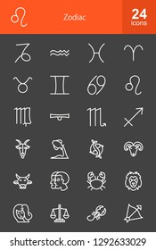 Zodiac Line Icons