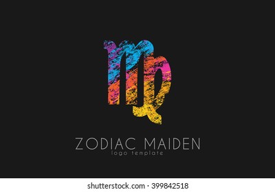 Zodiac maiden logo design. Maiden symbol logo. Creative logo