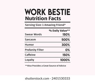 Zodiac Nutrition Facts Design Illustration