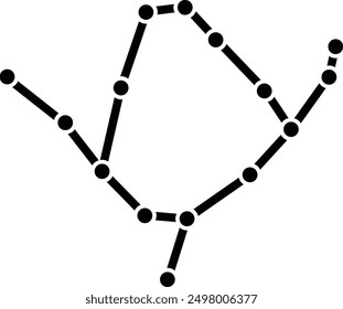 Zodiac, Ophiuchus flat black vector icon.