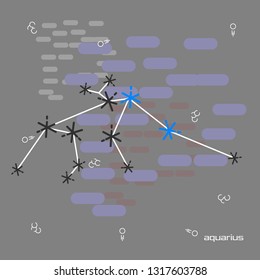 Zodiac ophiuchus star constellation line art background. Can be used for fluent design poster, cover, flyer