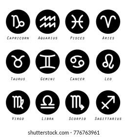 Zodiac Outline Stylized Sign Horoscope Icon Logo Vector Design