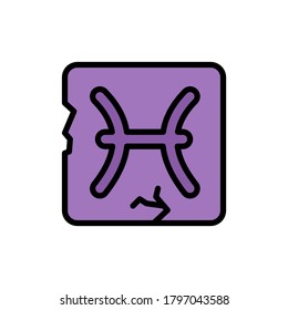 Zodiac Pisces icon. Simple color with outline vector elements of esoteric icons for ui and ux, website or mobile application