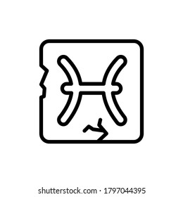 Zodiac Pisces icon. Simple line, outline vector elements of esoteric icons for ui and ux, website or mobile application