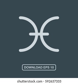 Zodiac Pisces Symbol Icon Vector Stock Vector Royalty Free Shutterstock