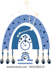 Zodiac Rainbow. Constellation. Zodiac sign. Vector 