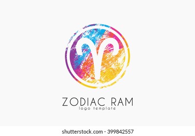 Zodiac ram logo. Ram symbol logo. Creative ram
