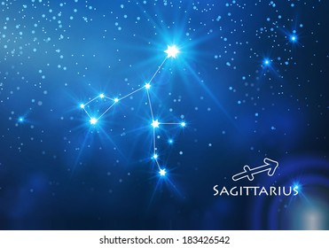 zodiac. sagittarius constellation.