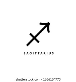 Zodiac sagittarius line sign. Astrology icon isolated on white background, outline symbol astrological horoscope. Vector illustration of sagittarius zodiac design editable stroke