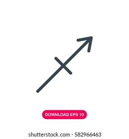 Zodiac sagittarius symbol icon vector