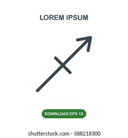 Zodiac sagittarius symbol icon vector