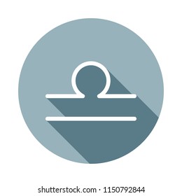 zodiac scales of venus icon in Flat long shadow. One of web collection icon can be used for UI/UX