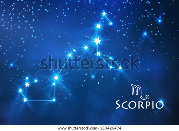 Zodiac Scorpio Constellation Stock Vector (Royalty Free) 183426494