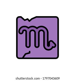 Zodiac Scorpio icon. Simple color with outline vector elements of esoteric icons for ui and ux, website or mobile application