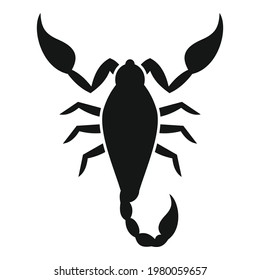 Zodiac scorpio icon. Simple illustration of Zodiac scorpio vector icon for web design isolated on white background