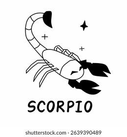 Zodiac scorpio, Scorpio zodiac illustration 