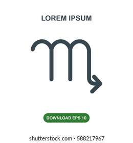 Zodiac scorpio symbol icon vector