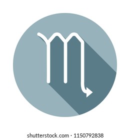 zodiac scorpion mars icon in Flat long shadow. One of web collection icon can be used for UI/UX
