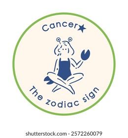 [Zodiac Sign] 4. Illustration material of a Cancer girl_Monochrome