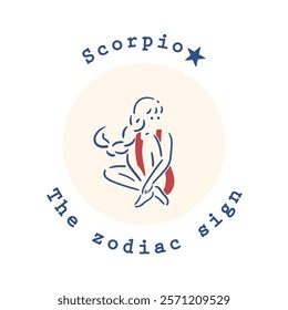 [Zodiac sign] 8. Illustration material of a Scorpio girl