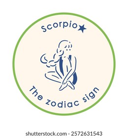 [Zodiac sign] 8. Illustration material of a Scorpio girl