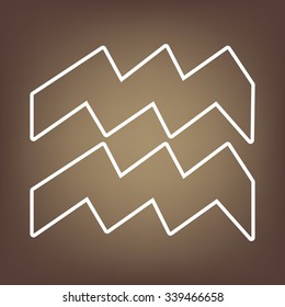 Zodiac sign Aquarius. Line icon
