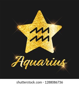Zodiac sign- Aquarius. Vector Illustration. Great for horoscopes, astrology