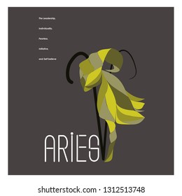 zodiac sign aries art vector