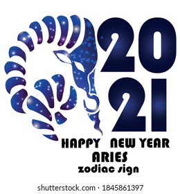 zodiac sign aries astrology symbol new year vector 
