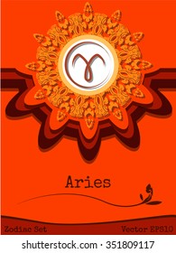 The Zodiac sign Aries Concept overlay of paper.