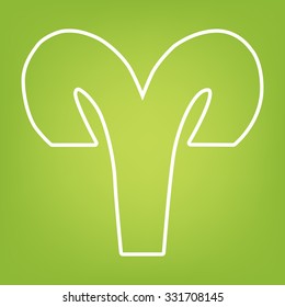 Zodiac sign Aries. line   