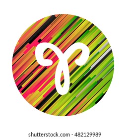 A zodiac sign of aries, vector illustration