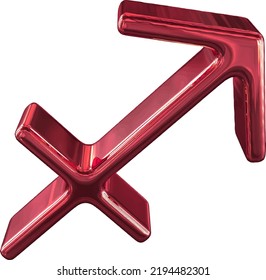 Zodiac sign. Astrological symbol 3d