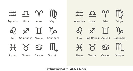 Lote de signos zodiacais, Signos de astrologia, Símbolos zodiacais, Signos de constelações, Astrologia, Horóscopo, Clipart de signos zodiacais
