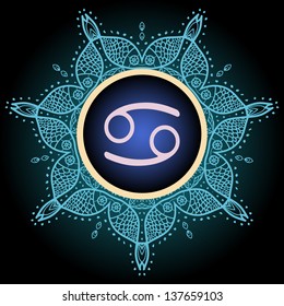 Zodiac sign Cancer - the crab. What is Karma? European astrology is depicting peoples fate under the influence of zodiacal constellations.