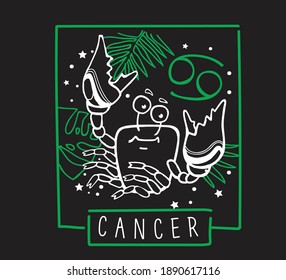 Zodiac Sign Cancer doodle art
