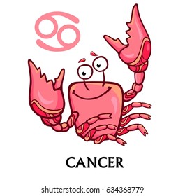 Zodiac Sign Cancer Fantastic Animation Animal Stock Vector (Royalty ...