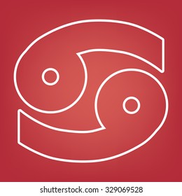 Zodiac sign Cancer. Line icon