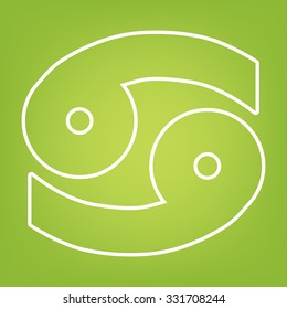 Zodiac sign Cancer. Line icon 