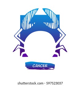 Zodiac sign cancer vector