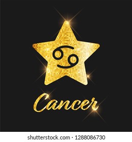 Zodiac sign- Cancer. Vector Illustration. Great for horoscopes, astrology