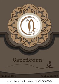 The Zodiac sign Capricorn Concept overlay of paper.