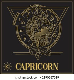 Signo zodiaco línea Capricorn Tarot astronómico