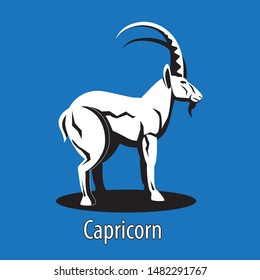 Zodiac sign Capricorn on an isolated background. Vector image. eps 10