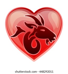 zodiac sign Capricorn, vector illustration