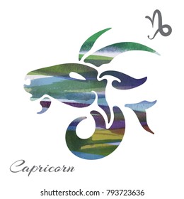 zodiac sign Capricorn. vector illustration