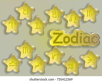Zodiac sign cartoon vector illustration. Astrological symbol. 