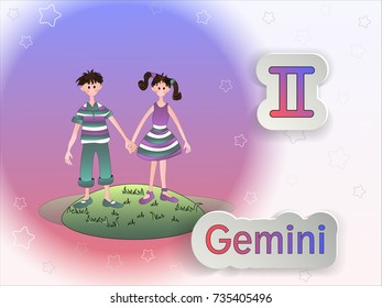 Zodiac sign cartoon vector illustration.Astrological symbol. 